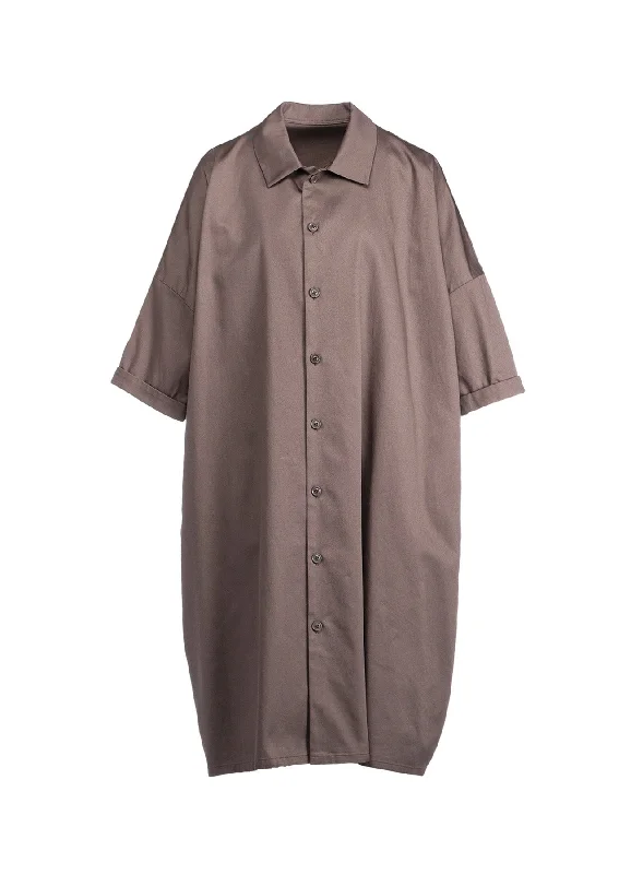 Unbeatable Prices [Y's BORN PRODUCT] COTTON TWILL HALF SLEEVE SHIRT DRESS