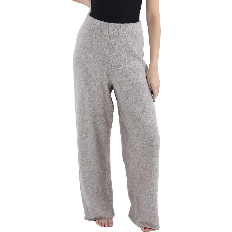 Today's Deal Womens Knit Cozy Wide Leg Pants