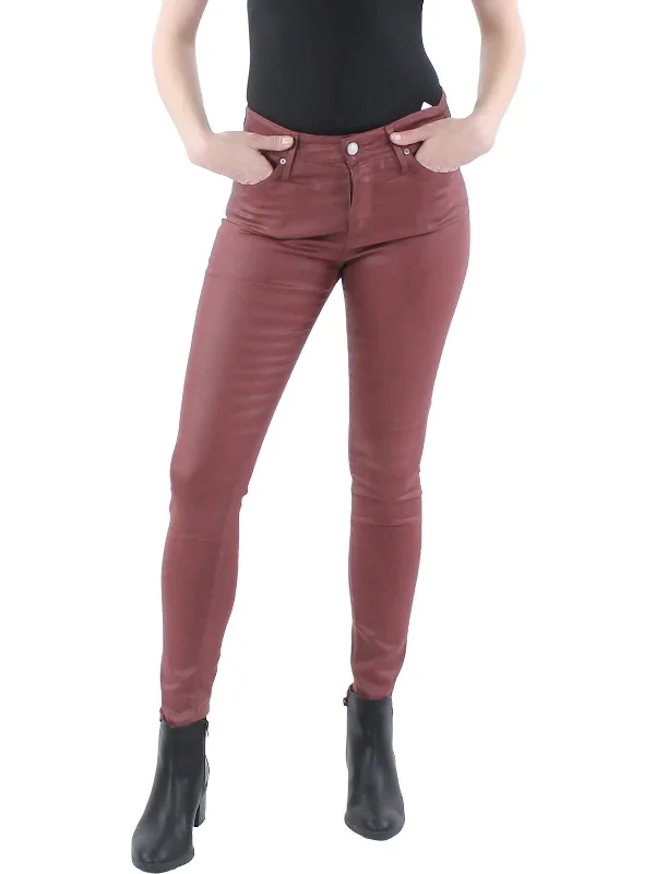 Weekend Savings Bonanza Farrah Womens Denim Coated Colored Skinny Jeans