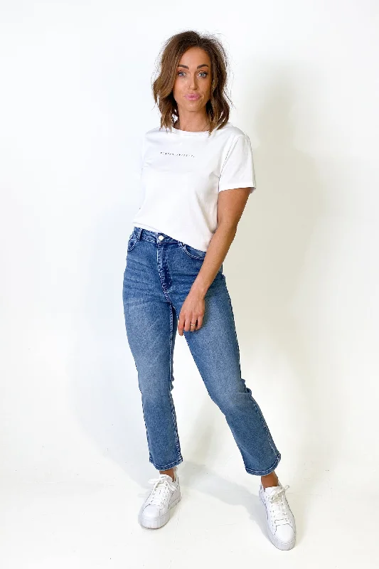 Weekend Deal Shine On Label Ashley Straight Leg Jean Indigo