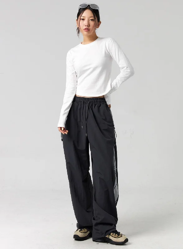 Savings Event Wide-Leg Nylon Pants CG325