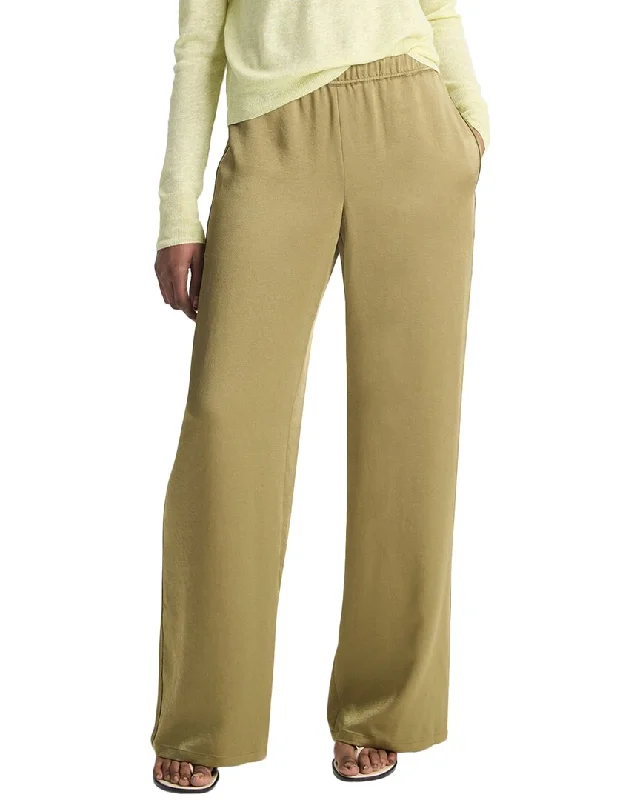 Final Sale Vince Mid Rise Side Strap Wide Leg Pant