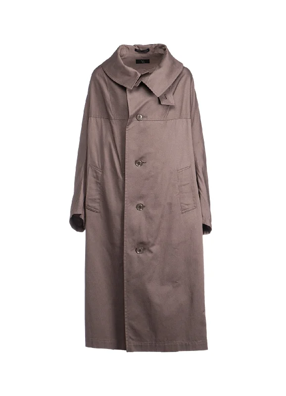 Reduced Prices [Y's BORN PRODUCT] COTTON TWILL LONG CAPE COAT