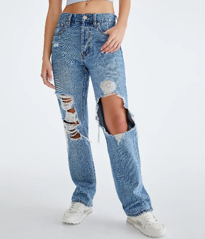 Huge Savings Aeropostale Women's '90S Super High-Rise Baggy Jean