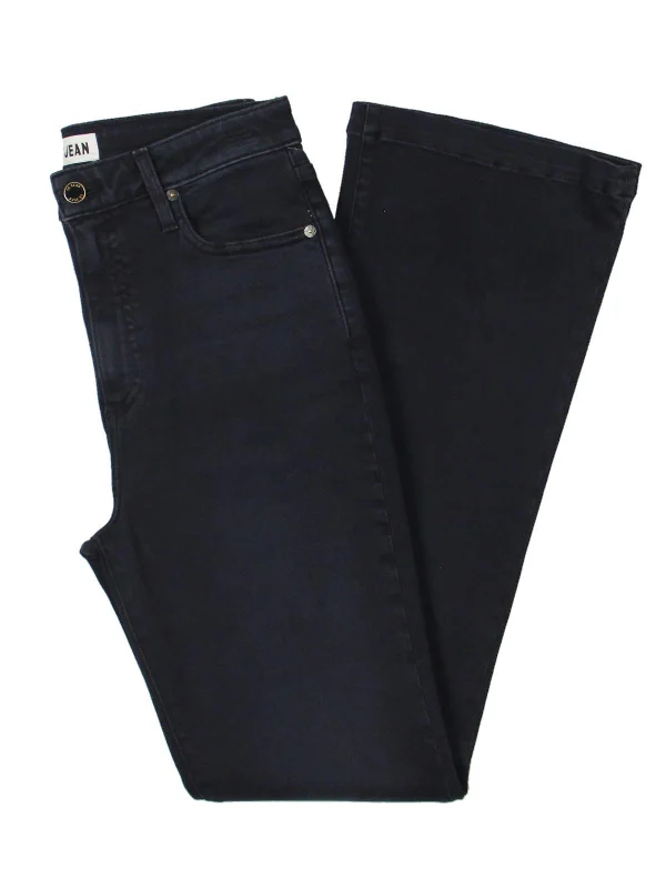 Daily Specials Womens Denim Knit Flare Jeans