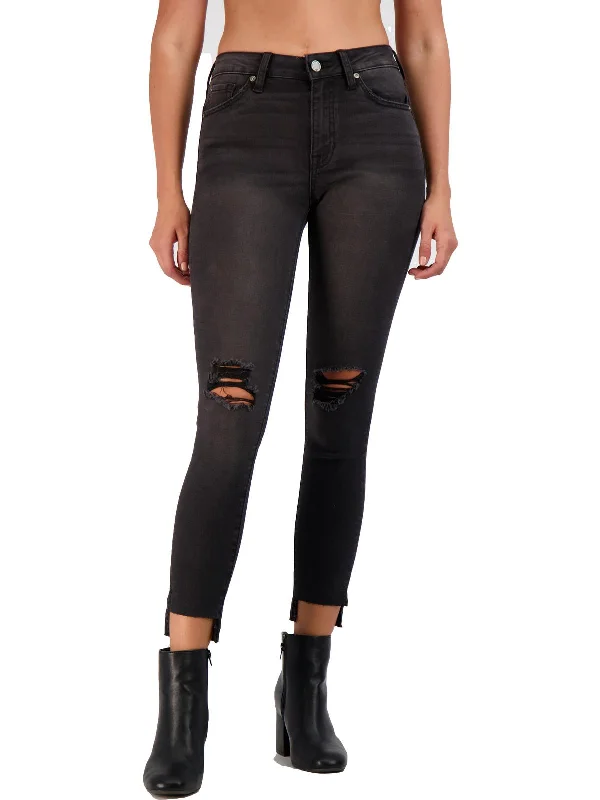 Weekend Specials Just for You Womens High Rise Distressed Skinny Jeans