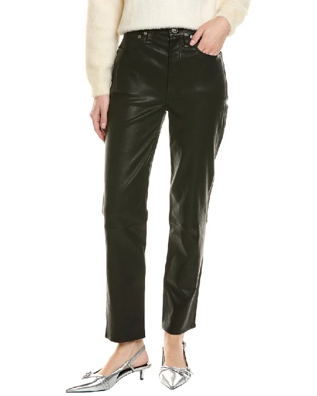 Big Deal rag & bone Wren High-Rise Slim Leather Pant