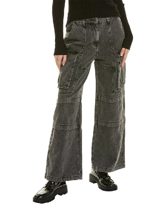 Holiday Sale Gracia Black Loose Fit Cargo Jean