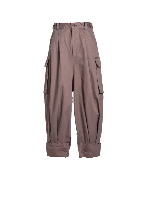 Early Bird Discount [Y's BORN PRODUCT] COTTON TWILL CUFFED HEM CARGO PANTS