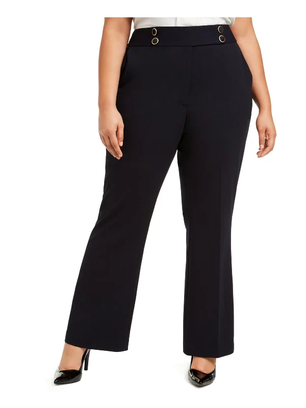 Final Clearance Plus Womens High Waisted Wide Leg Pants