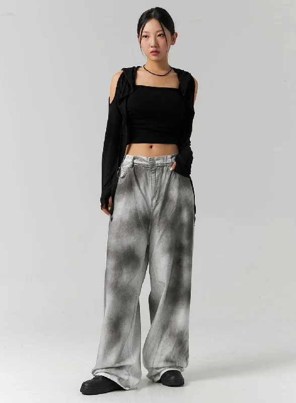 Weekend Discounts You Deserve Tie Dye Wide Fit Pants CS320