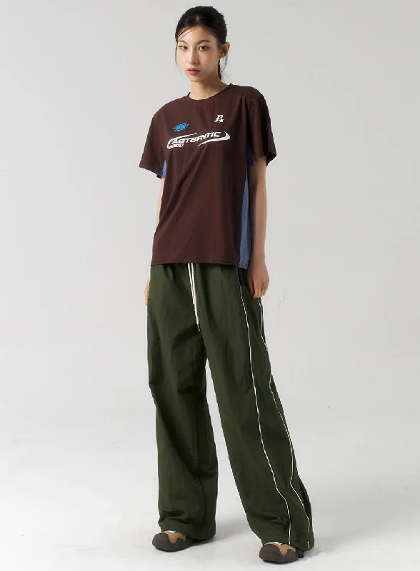 Weekend Specials Just for You Wide Nylon Track Pants CU321