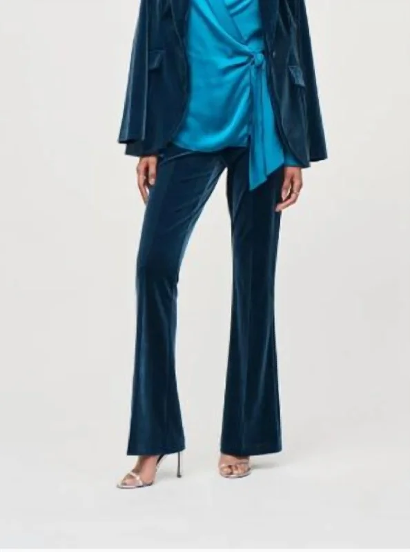 Stock Up and Save Velvet Flared Pull-On Pants In Nightfall