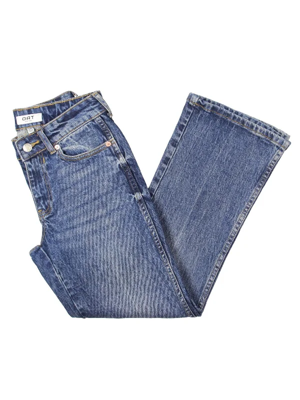 Weekend Discounts to Delight Womens High Rise Solid Bootcut Jeans