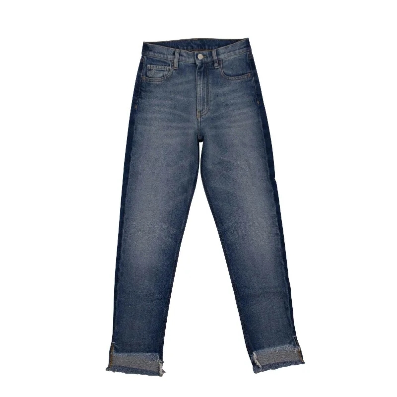Special Discount Denim Vintage Two-Tone Slim Jeans - Blue