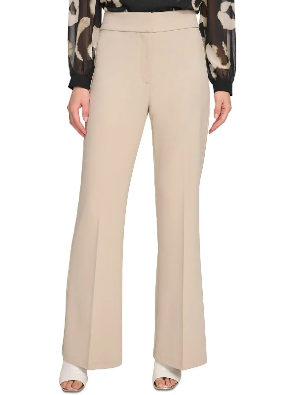 Deep Discounts Womens High-Waist Polyester Wide Leg Pants