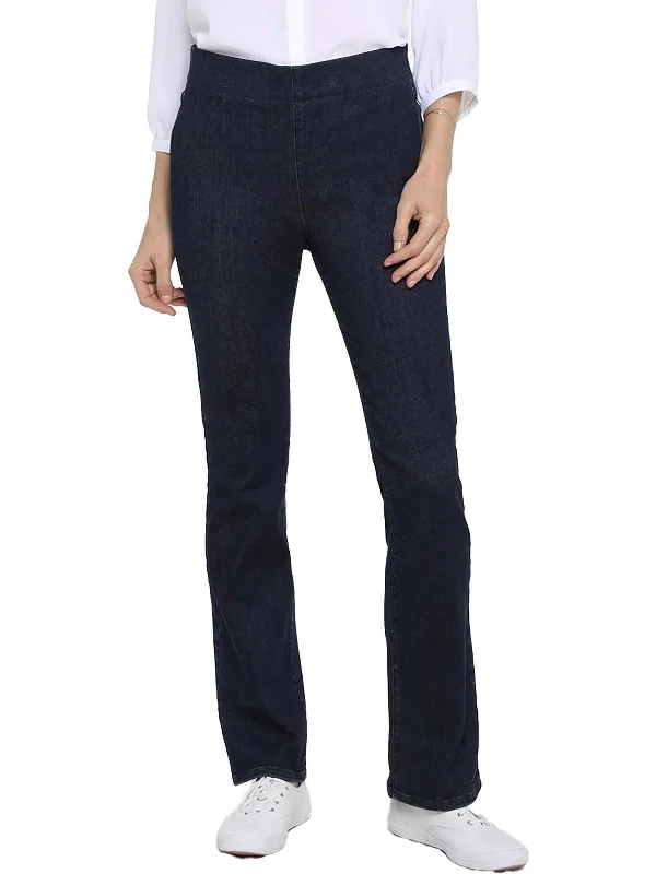 Stock Clearance Womens Slim Pull-On Bootcut Jeans