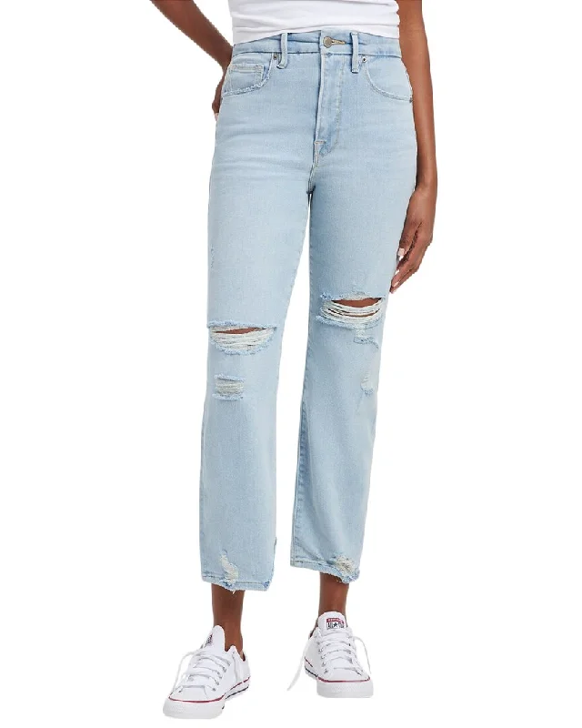Fantastic Deals GOOD AMERICAN GOOD ICON STRAIGHT WITH RIPS