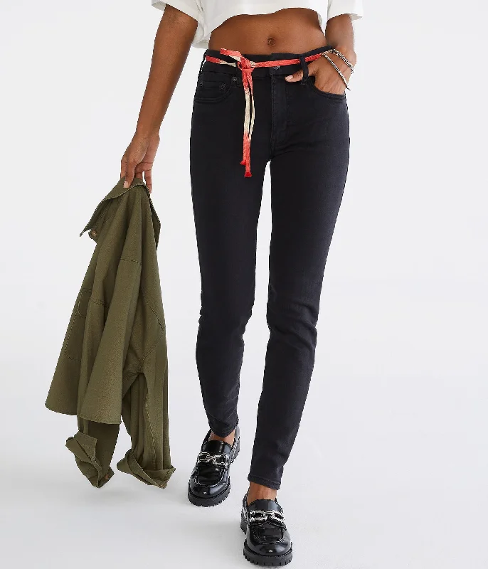 Midnight Madness Aeropostale Women's Premium High-Rise Curvy Jegging With Lycraar Freef!Tar