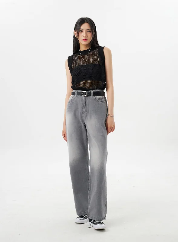 Bonus Offer Baggy Gray Jeans BY325