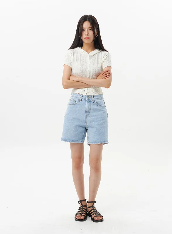 Price Smash Mid-Rise Denim Shorts OU328