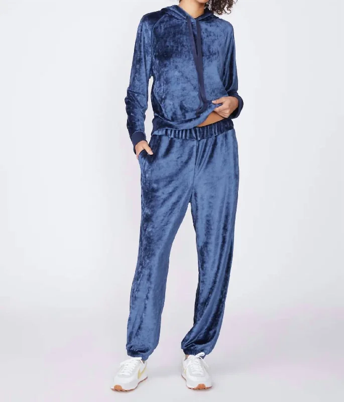 Super Sale Bamboo Velour Sweatpant In Blue