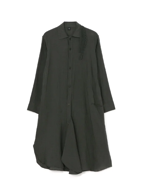 Clearance Event LINEN FRONT DRAPE SHIRTS DRESS