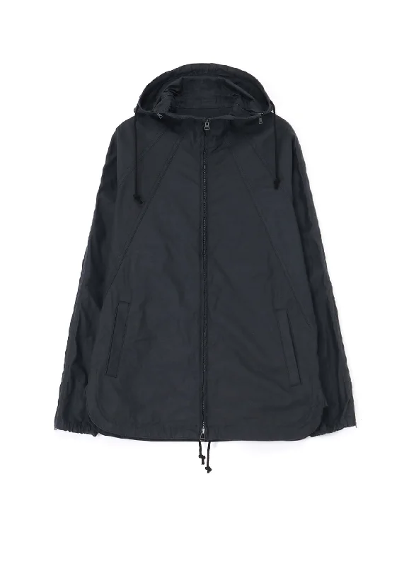 Exclusive Offers [Y's-Black Name]BACKSIDE SULFURIZATION SATIN RAGLAN SLEEVE ZIP HOODIE