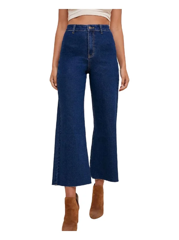 Super Sale Mia High Rise Cropped Jeans In Dark Blue