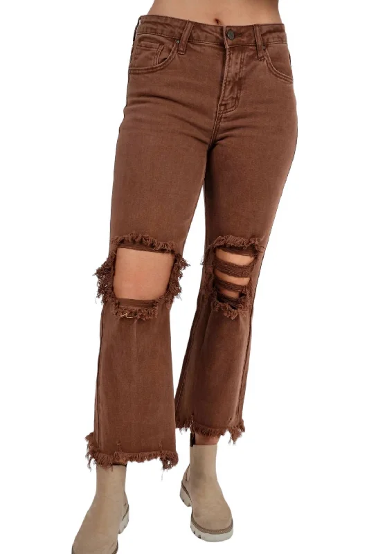 Exclusive Access Hailey Straight Jeans In Espresso