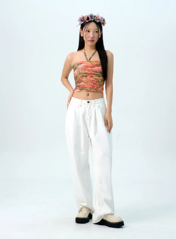 Can't Be Beat Stitch WIde Leg Cotton Pants IG312