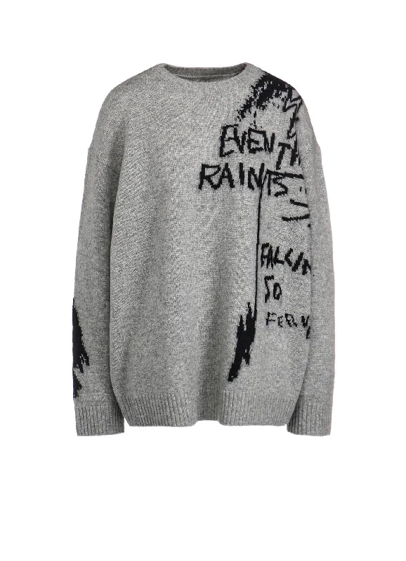 Time-Sensitive INTARSIA JACQUARD ROUND NECK PULLOVER