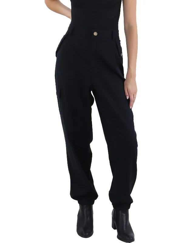 Sale Alert Womens High Rise Cargo Jogger Pants