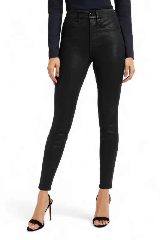Online Only Good Legs Coated Skinny Jean In Black