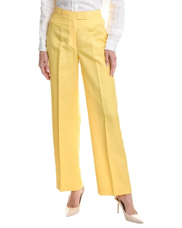 Massive Savings Anne Klein High-Rise Linen-Blend Wide Leg Pant