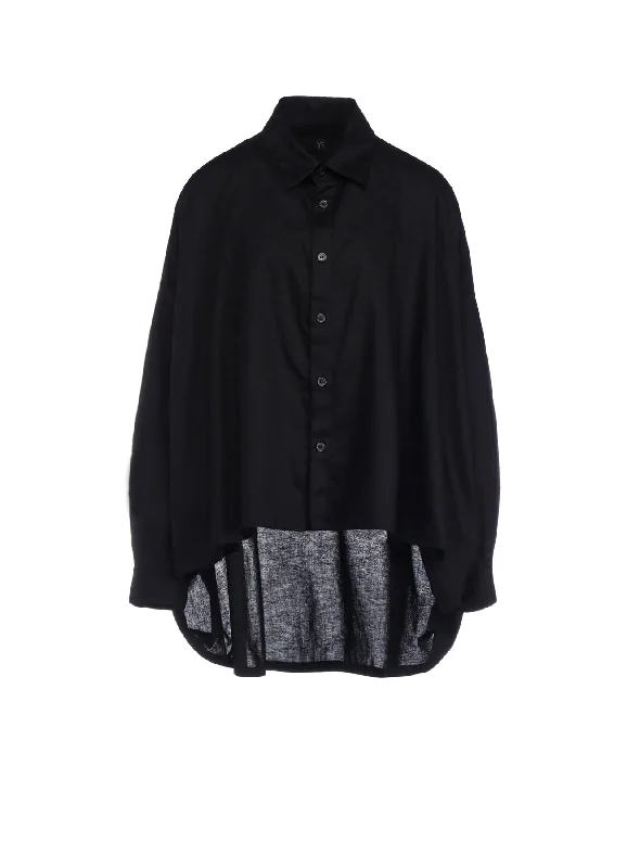 Sale Event [Y's BORN PRODUCT] THIN COTTON TWILL DOUBLE FRONT OVERSIZED SHIRT