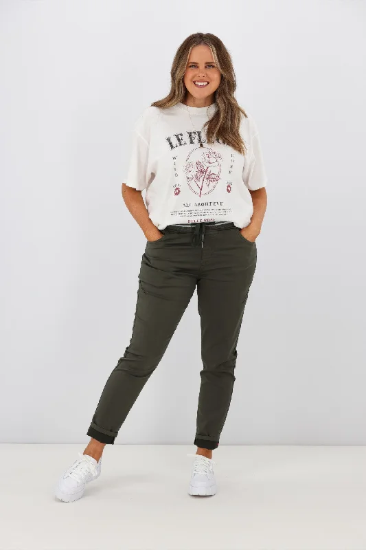 Weekend Shopping Bliss Elm Margo Jogger Khaki