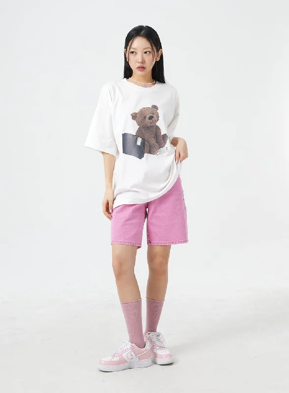 Doorbuster Deal Vivid Color Cotton Shorts BM304