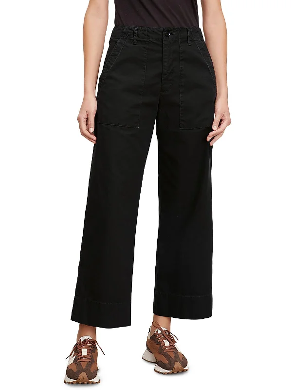 Today’s Deal Womens High Rise Cropped Wide Leg Pants