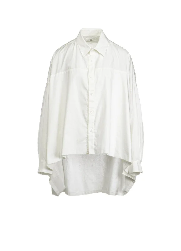 Special Price [Y's BORN PRODUCT] THIN COTTON TWILL DOUBLE FRONT OVERSIZED SHIRT