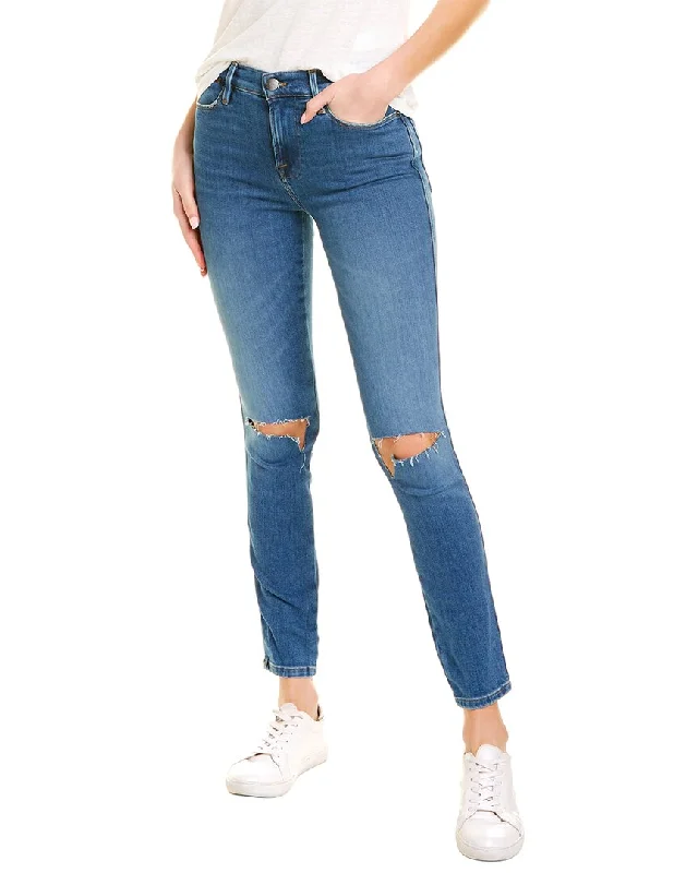 Early Access FRAME Denim Le High Wine Ridge Rips Skinny Jean