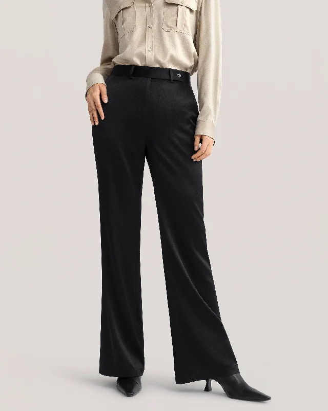 Midnight Sale The Albo Micro-Flare Silk Pants for Women