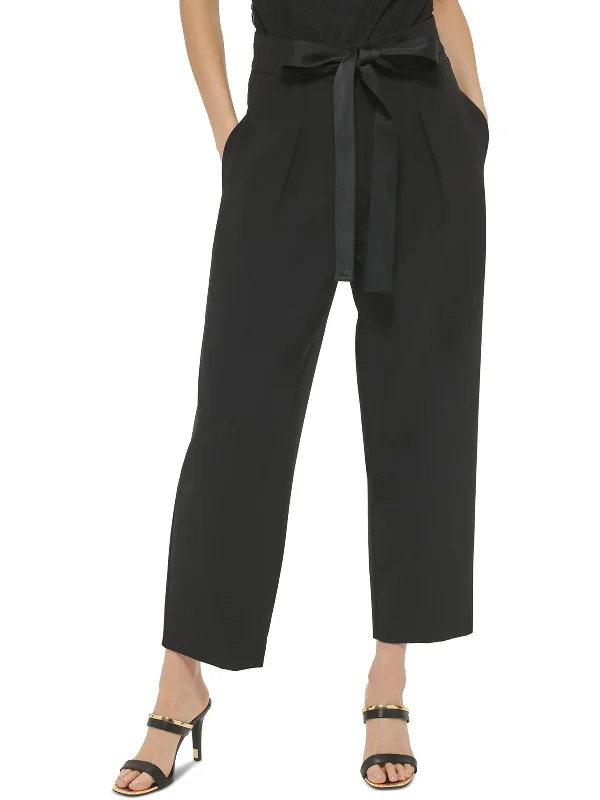 Instant Savings Womens Belted Twill Dress Pants