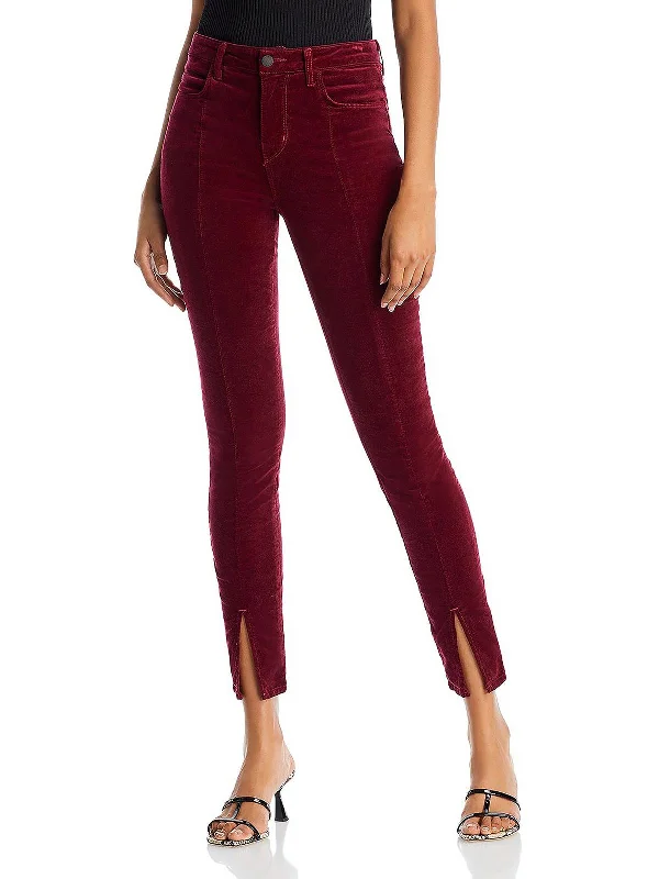 Great Bargains Jyothi Womens Velveteen Skinny High-Waist Jeans