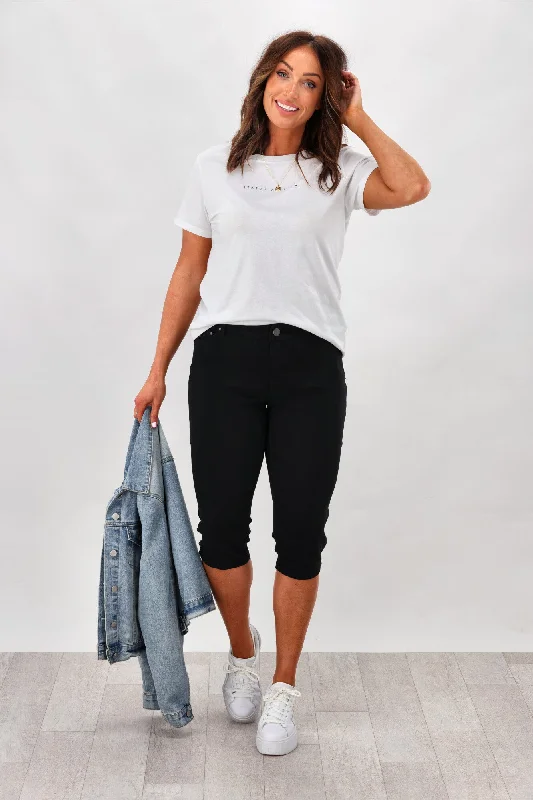 Hurry In Wakee Mandy Capri Pants Black