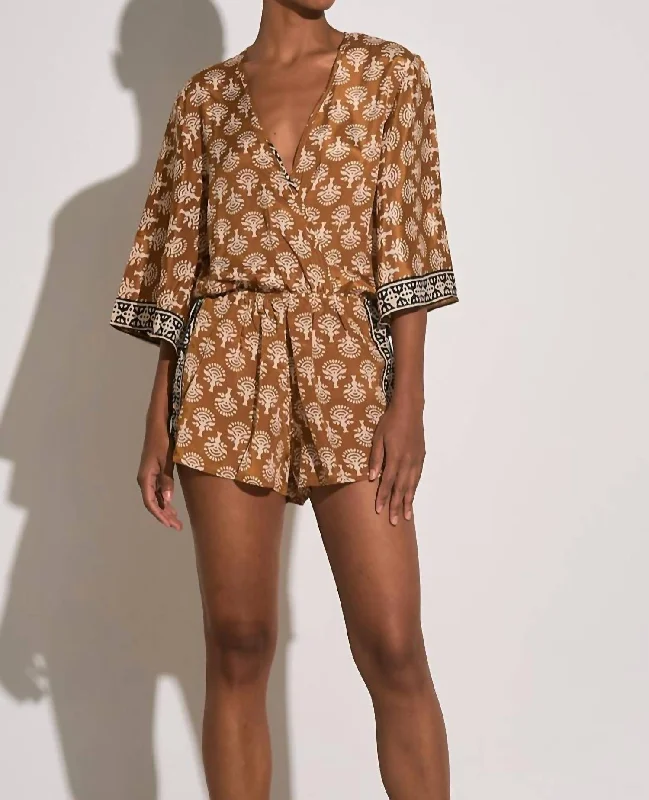 Price Smash Poppy Casablanca Romper In Curry