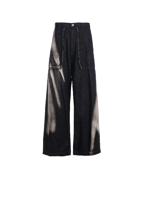 Discount Days C/ SPOTTED DENIM LONG STRAIGHT PANTS