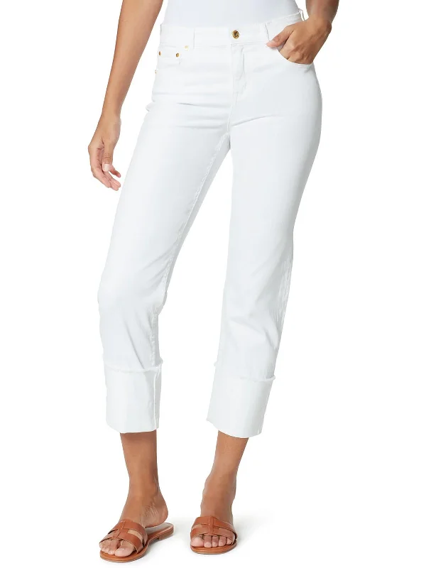 Clearance Event Womens Denim Stretch Low-Rise Cropped Jeans