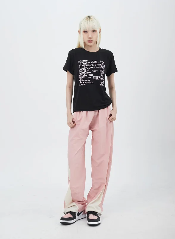 Time-Limited Offer Two Color Track Pants IU312