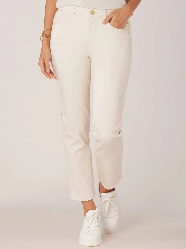 Grand Opening Sale Women's "ab"solution Slim Straight Jeans In Beige